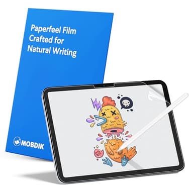 MOBDIK 2 Pack Paperfeel Screen Protector Compatible with iPad A16 11th/10th Generation 2025/2022 & iPad Air 11 M4/M3/M2 2026/2025/2024, Crafted for Natural Writing, Anti Glare, Easy Installation