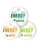 Grinds Energy Pouches - Natural Caffeine Pouches - Contains B-Vitamins, Sugar-Free, & 0 Calories - 80mg of Caffeine in Each Pouch - Wintergreen, Peach, & Sour Apple - 3 Pack, 15 Pouches Per Can