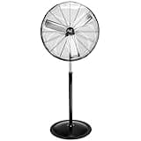 Vie Air 30 Inch Industrial Heavy Duty Pedestal Oscillating Metal Stand Fan