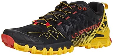 La Sportiva Mens Bushido II GTX Trail Running Shoes, Black/Yellow, 10