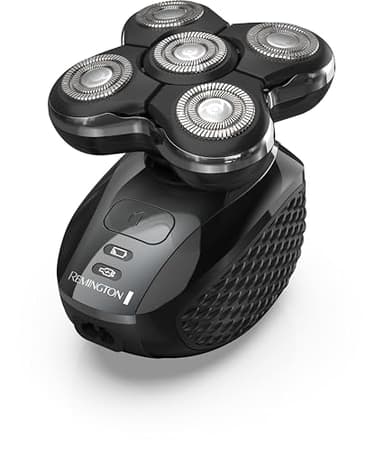 Remington XR7000 Balder Pro Rotary Shaver Rechargeable Waterproof Electric Razor for Men Cordless Lithium Power 5 Dual Track Flexing Heads and Pop-Up Trimmer Black