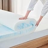 LINSY LIVING 4 Inch California King Mattress Topper, Gel Infused Swirl Memory Foam, Bed Topper Cali King Size, Cooling Mattress Pad, CertiPUR-US Certified, CK Size