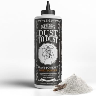 Dr. Killigan's Dust to Dust Powder - Diatomaceous Earth Alternative - Insect Killer for Indoor & Outdoor Use - Removes on Contact & While You Sleep, Protects up to 6 Months (10 oz)