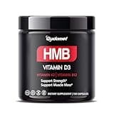 GUDOMET HMB with Vitamin D3, K2 & B12 – Supports Strength & Muscle Mass – Advanced Muscle Health Supplement -150 Capsules- Made in USA