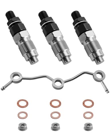 Injector Return Line Kit Fit for Kubota D722 D782 D902 Engines Replace 16001-53900 1600153900 1G962-42500, with 3Pcs Injectors and 1Pc Return Pipe