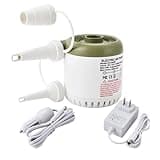 Electric Air Pump,Portable Quick-Fill Inflatable Bed Pump with 3 Nozzles,Inflator/Deflator Pumps for Outdoor Camping,Air Mattress Beds, Inflatable Swimming Pools,Swimming Ring.AC110-240V/DC12V (Green)