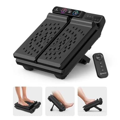 Foot Massager for Neuropathy,Plantar Fasciitis, High-Frequency Vibration Feet Massager with Heat, 30 Speed Levels & 3 Angles Relax Calf Leg and Foot for Circulation Pain Relief, Remote Control