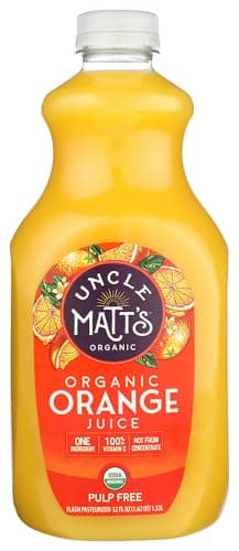 Uncle Matt's Organic Orange Juice Pulp Free, 52 Fl Oz Bottle