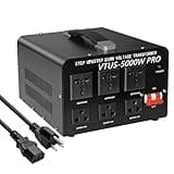 Yinleader 5000W PRO Voltage Transformer Converter Step Up/Down AC 110V/120V to 220V/240V or 220V/240V to 110V/120V Power Converter w/US Standard Power Cord,Circuit Breaker Protection