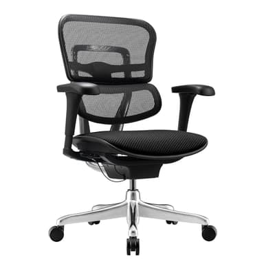 WorkPro® 12000 V2 Series Ergonomic Mesh/Fabric High-Back Office Chair, Black/Black, BIFMA Compliant, ERGOFIT2
