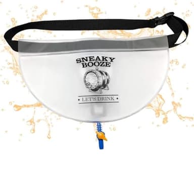 Sneaky Booze Hidden Flask Pouch For Men And Women: Portable 32oz Undetectable Alcohol Bag. Concealable Plastic Wine Liquor Body Hip Flasks. Disguised Leak Proof Travel Bags For Cruise Concert Festival