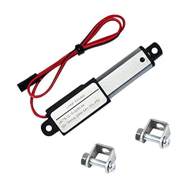 Electric Micro Linear Actuator 12V - 1.2" Stroke, 64N/14.4lb, Speed 0.6inch/s Mini Waterproof Motion Actuator Small 12 V DC, w/Mounting Brackets, for Sofa Robotic TV Table Cabinet Window Opener Lift