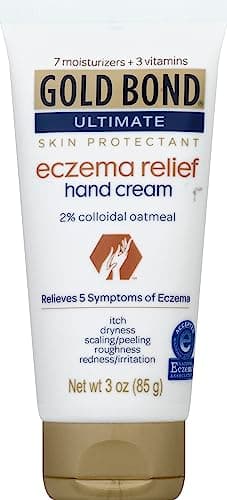 Gold Bond Medicated Eczema Relief Hand Cream, 3 oz., Skin Protectant Cream With 2% Colloidal Oatmeal