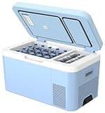 Megiu Dual Zone Car Fridge Portable 12 Volt Refrigerator 25 Quart 12V Freezer Compressor Cooler 12V/24V DC 110～240 Volt AC for Truck Van RV Camper SUV and Home Use -18℃~+15℃ (Single Control Function)
