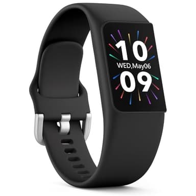 FITVII Mini Fitness Trackers, 1.01" AMOLED Slim Smart Watch with 24/7 Heart Rate, Blood Pressure/Oxygen Monitor, Sleep & Stress Tracking Fitness Watch, IP68 Waterproof Sport Watch for Women Men Teens