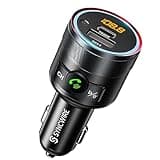 Syncwire Bluetooth 5.4 FM Transmitter for Car, 38W PD&QC3.0 Dual USB Charging Bluetooth Car Adapter Microphone & Bass Sound MP3 Music Player FM Kit with Hands-Free Calling