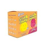 Scrub Daddy 4 Scrub Daddy Sponges & 4 Scrub Mommy Kitchen Sponges - Scratch-Free for Dishes & Multipurpose Cleaning - BPA Free & Made with Polymer Foam - Stain & Odor Resistant (8 Pack)