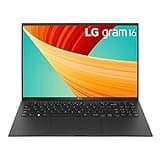 LG gram 16” Lightweight Laptop, Intel 13th Gen Core i7 Evo Platform, Windows 11 Home, 16GB RAM, 512GB SSD, Black