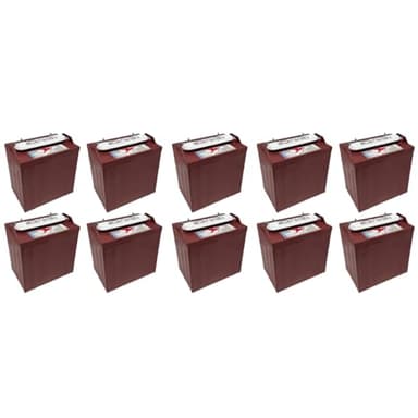 Trojan T-875 8V Deep-Cycle Flooded Battery, 170Ah, Golf Cart, Renewable Energy, Industrial, Marine Use (Pack of 10)