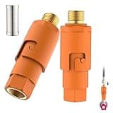 Under Sink In line Water Filter - Sediment Water Filter, Reusable Impurity Filter Attachment, 9/16" Female x 9/16" Male Thread Connector Size for Bathroom Kitchen RV Faucet Supply Lines (1 Pair)