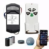 Universal Smart WiFi Ceiling Fan Remote Control Kit, Compatible with Alexa, Google Assistant and Smart Life App, No Hub Required R28 53T WiFi kit DIMMER