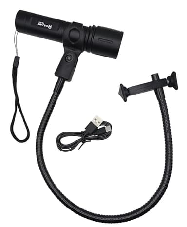 Creative Angler Rechargeable Fly Tying LED Light with Flexible Gooseneck – USB Cordless Vise Light with Weighted Base & Stem Mount – Adjustable Task Light for Fly Tying, UV Head Cement & Detail Work