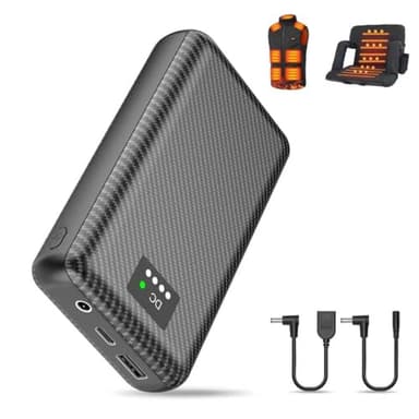 DR.HILL 7.4V Heated Vest Battery Pack, 30000mAh Huge Capacity Power Bank with 3.8MM DC Port and USB Port for Heated Vests Heated Stadium Seat Heated Pants for Men Women