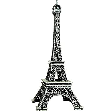 Chinshwehaw Eiffel Tower Statue Decor 8.5 Inch Alloy Metal Collectible Figurine Replica Souvenir Room French Eiffel Tower Party Decoration Table Stand Holder Gift for Cake Topper