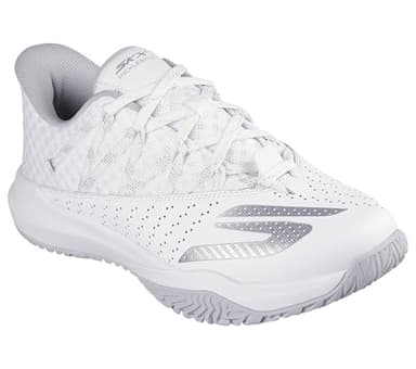 Skechers Women's Viper Court Rally Pickleball Sneaker, White, 8 Wide