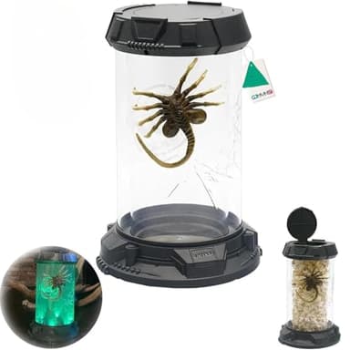 2026 Facehugger Popcorn Bucket - Cool Gothic Alien Xenomorph Desktop Decoration, Sci-Fi Home Decor with LED Stasis Chamber, 3D Printed Alien Romulus VHS Design, Venom Popcorn Bucket