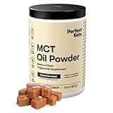 Perfect Keto 7g MCT Oil Powder, Medium Chain Triglycerides Supplement, Non Dairy Coffee Creamer for Keto Diet, Ketogenic MCT Oil Mix for Coffee, Smoothie, Protein Shakes, Salted Caramel, 30 Servings