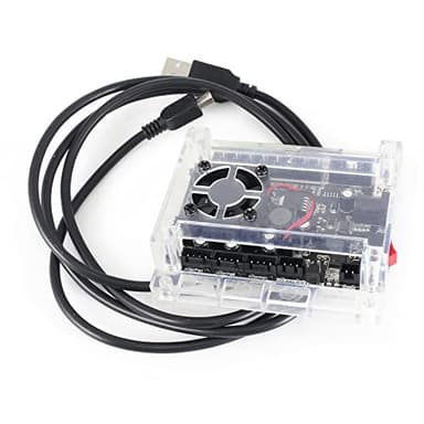 RATTMMOTOR 3-Axis Update GRBL 1.1f CNC Controller with Emergency and Limit Switch Fuction, CNC Router Engraver Machine GRBL Controller Board with Fan Cooling for CNC Wood Router Machine