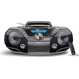 Philips Portable CD Player Boombox Bluetooth with Cassette Player All in one Powerful Stereo Boom Box CD Player for Home Mega Bass Reflex Speakers, Radio/USB/MP3/AUX Input with Backlight LCD Display
