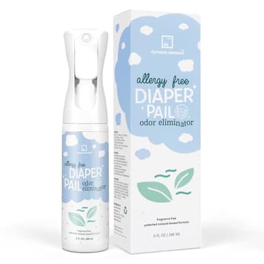 Dynamic Element Diaper Pail Odor Eliminator Spray – Unscented Mineral-Based Spray for Odors in Diaper Pails and Baby Changing Areas – 9 Fl Oz