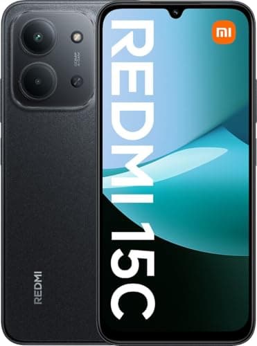 XIAOMI Redmi 15C 4G LTE (Compatible with Tmobile Tello Mint & Global) (128GB + 4GB) Unlocked Dual SIM 6.9" 50MP Model 25078RA3EL (Midnight Black)