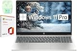 HP 15.6" FHD Business & Student Laptop Computer, 32GB RAM 1TB SSD, 10-Core Intel Core i5, Windows 11 Pro Laptop with Microsoft Office Home & Business Included, PLUSERA Earphones, Silver
