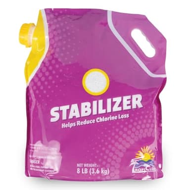 TropiClear Pool Stabilizer – Protects Chlorine & Reduces UV Loss | Cyanuric Acid Pool Stabilizer for Salt & Chlorine Pools, Stabilizer for Swimming Pools to Maintain Balanced Water Chemistry (8 Lb)