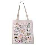 VAMSII Heart Stopper Tote Bag Nick and Charlie Canvas Bag LGBT Movie Inspired Gift Handbag (YIKES tote)
