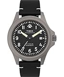 Timex Men's Expedition North Titanium Automatic 41mm Watch - Black Strap Black Dial Titanium Case