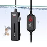 hygger Mini Fish Tank Submersible Heater 50W for 5-10 Gallons Small Betta Aquarium Heater with Digital Display Controller Adjustable Temperature