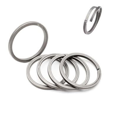 5PCS Titanium Key Rings Heavy Duty 0.98"/ 1.18" Side Pushing Keychain Rings Quick Release Easy Split Rings Bulk Keyrings for Car Key