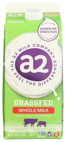 A2 MILK Grass-fed Whole Milk, 59 FZ