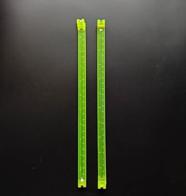 HONEYSEW Quilt Ruler Fabric Guide for 12" and 24 inch Quilting Rulers to Cut Precise Strips and Squares Non-Slip Works with Any Standard 1/8" Thick Template (Both 12"+24" Fabric Guide)