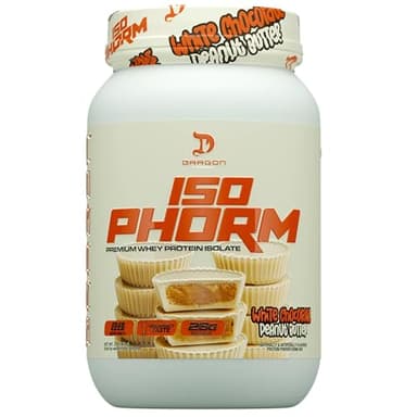 DRAGON PHARMA Isophorm, Hydrolized Whey Protein Isolate, Fast Absorption Premium Whey Protein, Maximize Recovery, Great Tasting, 25g Per Serving (2 lb, White Chocolate Peanut Butter)