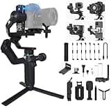 Feiyu SCORP-Mini-2 Handheld Gimbal 3-Axis Stabilizer w/AI Tracking for Mirrorless Camera and Pocket Camera like Sony, Canon, Nikon, Panasonic, for Action Camera like GoPro and Smartphone,1.2kg Payload