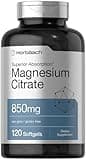 Horbäach Magnesium Citrate | 850mg | 120 Softgels | Superior Absorption | Non-GMO and Gluten Free Formula