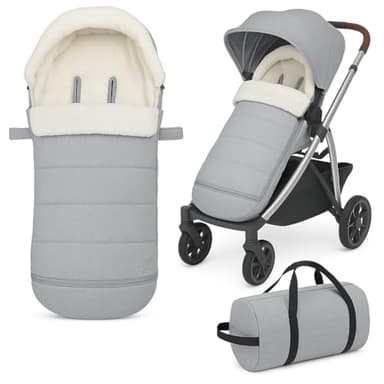 Stroller Footmuff Bunting Bag for Winter – Universal Stroller Cover for Cold Weather, Compatible with UPPAbaby Vista V2 / V3 / Vista/Cruz/Cruz V2 / RumbleSeat/Ridge/Minu – Storage Bag Included