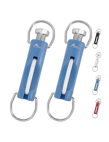 BLUEWING 2pcs Upgraded Zirconia Outrigger Release Clips UV Resistance Downrigger Clips with 1-60 lbs Adjustable Tension for Trolling Fishing, Blue