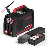 YESWELDER 205Amp Stick Welder with Lift TIG Torch, [Large LED Display] 110V/220V Dual Voltage Portable Welding Machine & E6013 3/32'' 10LB Welding Rod Carbon Steel Stick Electrodes