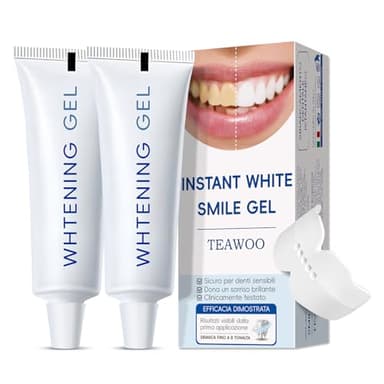 TEAWOO Teeth Whitening Gel – 60ml (2x30ml), Dentist Developed WhitePlus Edition (Food-Grade Silicone Mouth Tray Included)